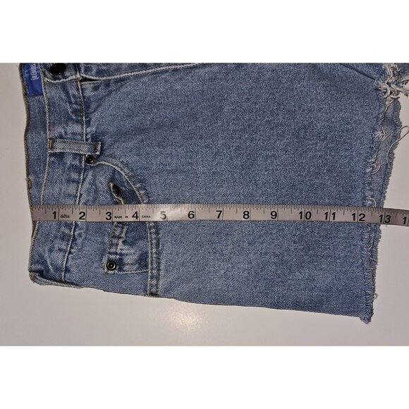 VTG B.E. Blues Cutoff Denim Shorts Booty Jean Approx 30" Waist High Rise y2k - Picture 5 of 8